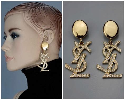 ysl ohringe|YSL pearl earrings.